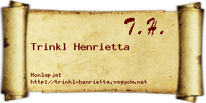 Trinkl Henrietta névjegykártya